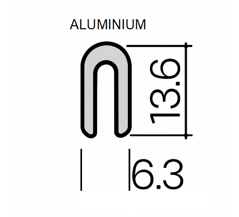Rail ALU rapporté pour coulissant AluK N03631